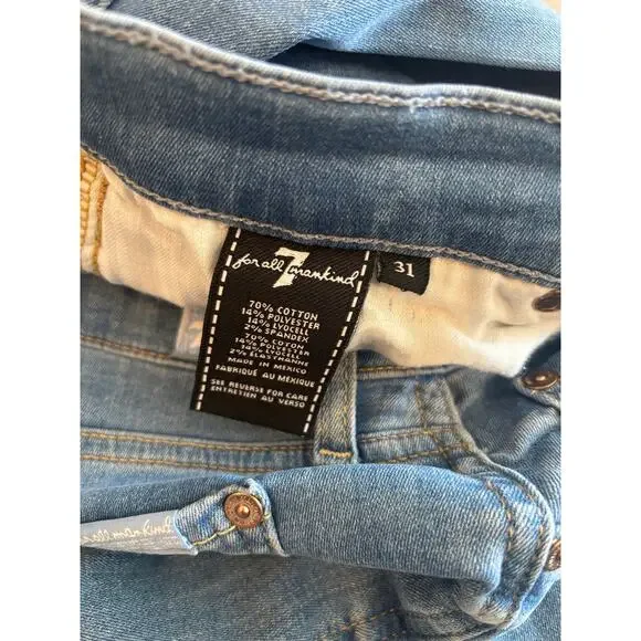 7 FOR ALL MANKIND STRETCH CROPPED BOOT JEANS SIZE 31 - Picture 7 of 7
